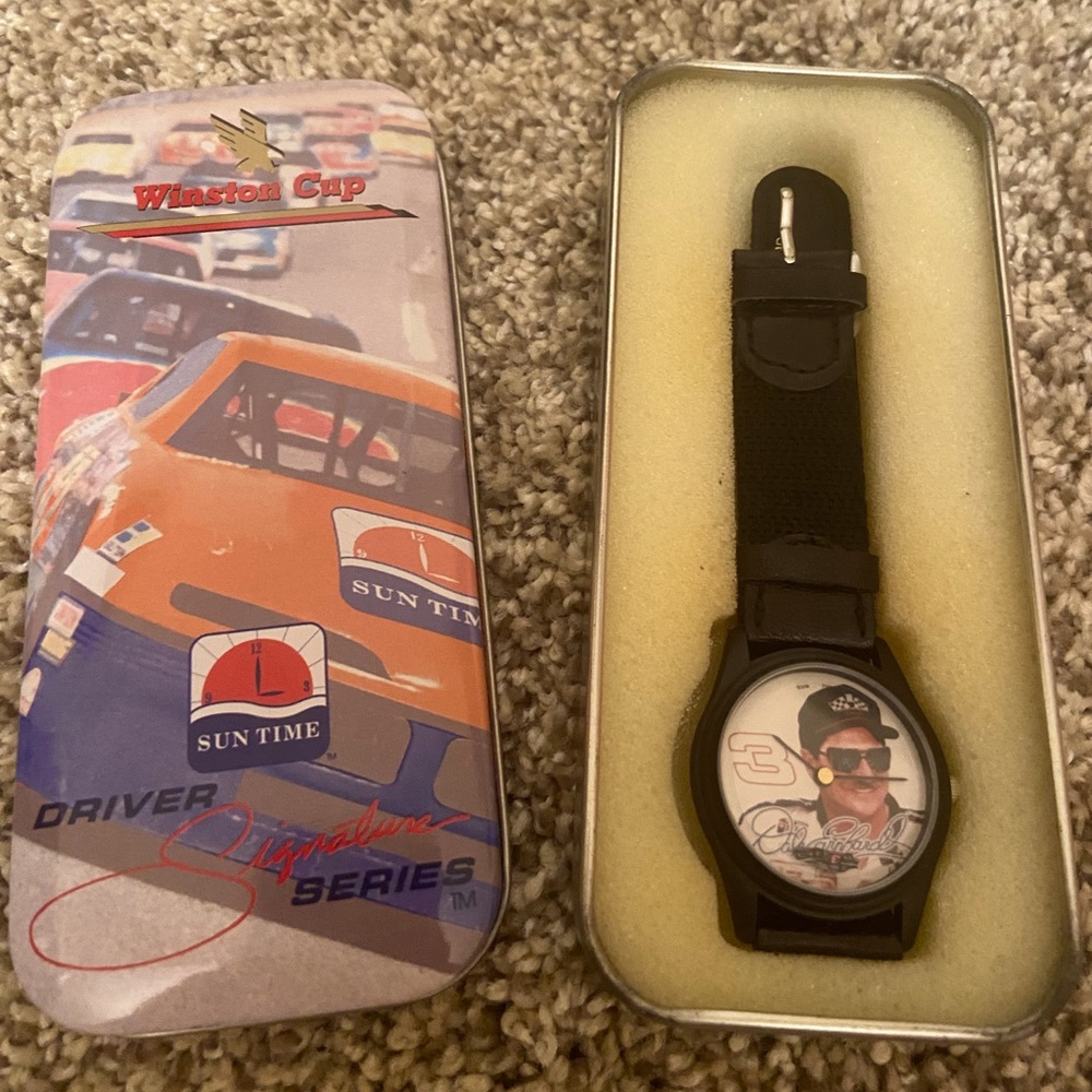 Dale Earnhardt watch in tin. Never been worn.